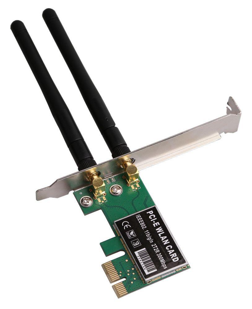 Беспроводной WI-FI-приемник PCI-E - сетевая карта, 2 антенны, до 300 Мбит/с, 2.4GHz 556514 - фото 6 - id-p225058983