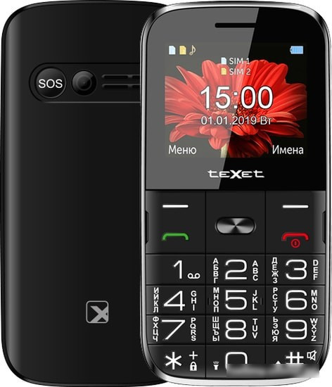 Мобильный телефон TeXet TM-B227 (черный) - фото 1 - id-p225058518