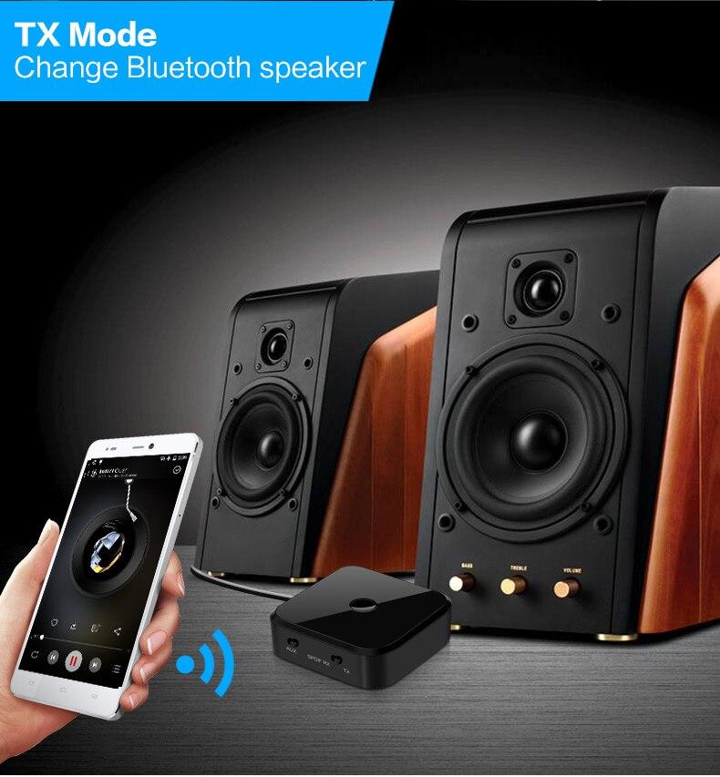 Универсальный аудио адаптер RX/TX Bluetooth v5.0 - оптика (Toslink/SPDIF) - jack 3.5mm (AUX), TX16, черный - фото 6 - id-p225058995