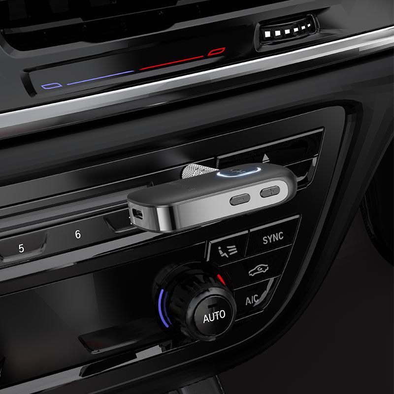 Автомобильный беспроводной AUX Bluetooth адаптер BOROFONE BC42, черный 556430 - фото 6 - id-p225059002