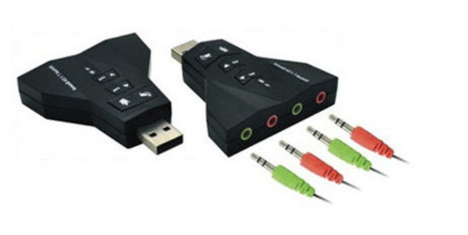 Звуковой адаптер - внешняя звуковая карта USB 3D DUAL 2.1/7.1-канальная, кнопки, черный 555735 - фото 3 - id-p225059012