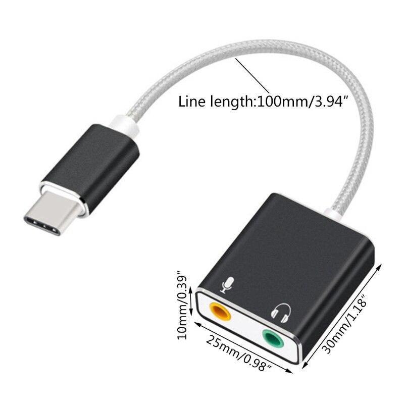 Звуковой адаптер - внешняя звуковая карта USB3.1 Type-C Hi-Fi 3D 2.1/7.1-канальная, кабель, черный 556179 - фото 2 - id-p225059019