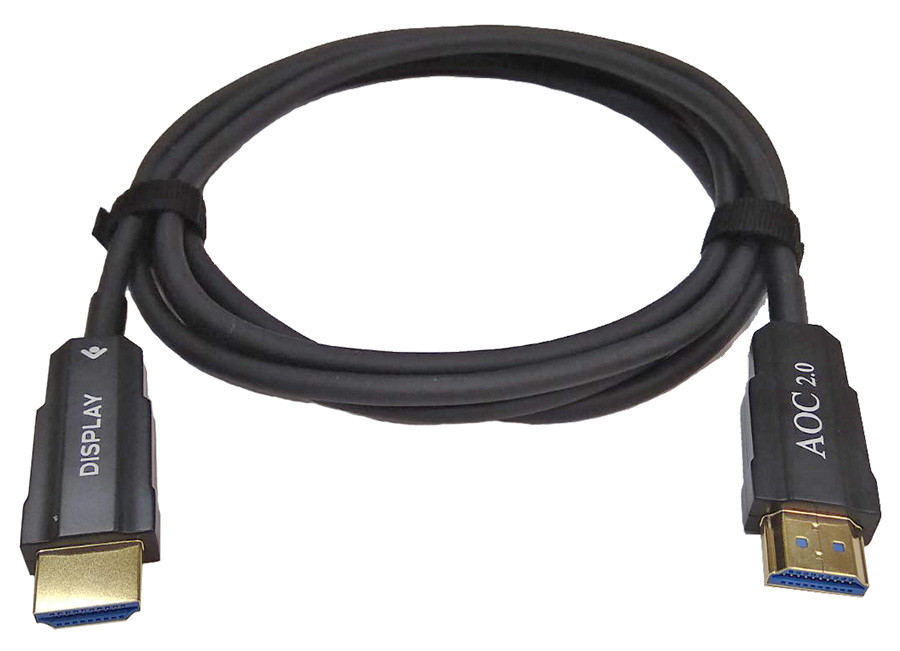 Волоконно-оптический кабель HDMI v2.0 4K 60Гц, 18 Гбит/с, папа-папа, 1,8 метра, черный 556188 - фото 1 - id-p225059079