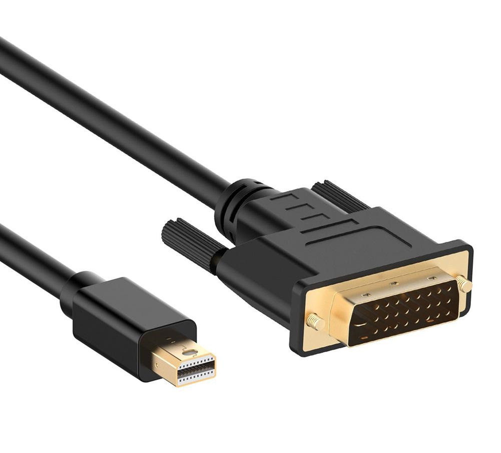 Кабель Mini DisplayPort - DVI-D, папа-папа, 1,8 метра, черный 555153 - фото 1 - id-p225059103