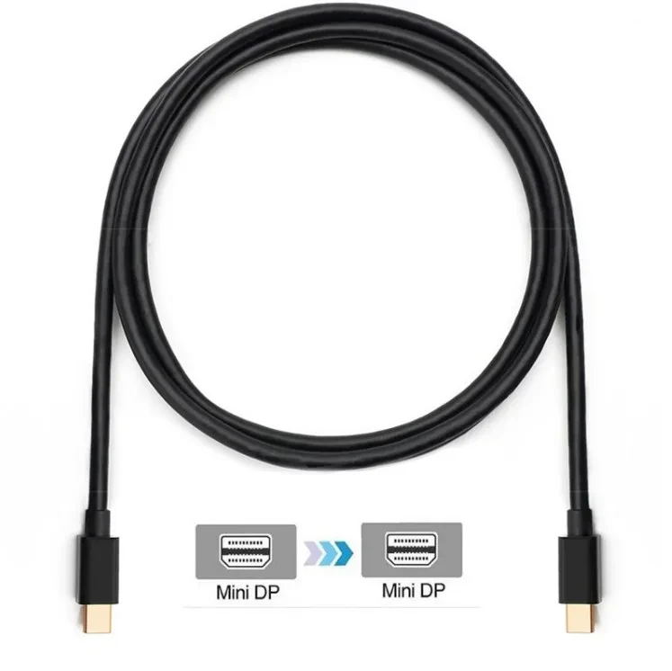 Кабель Mini DisplayPort - Mini DisplayPort, папа-папа, 1,8 метра, черный 556666 - фото 2 - id-p225059117