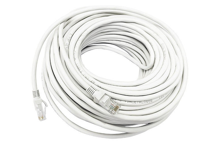 Сетевой кабель - витая пара - RJ45 (LAN) патчкорд UTP CAT-6, 40 метров, белый 556205 - фото 2 - id-p225059195