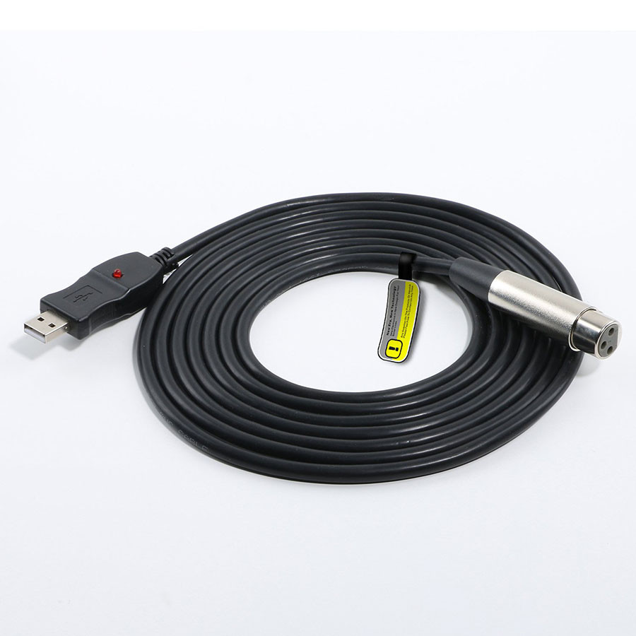 Цифровой кабель USB2.0 - XLR для микрофона с звуковой картой, 3 метра, черный 555947 - фото 7 - id-p225059241