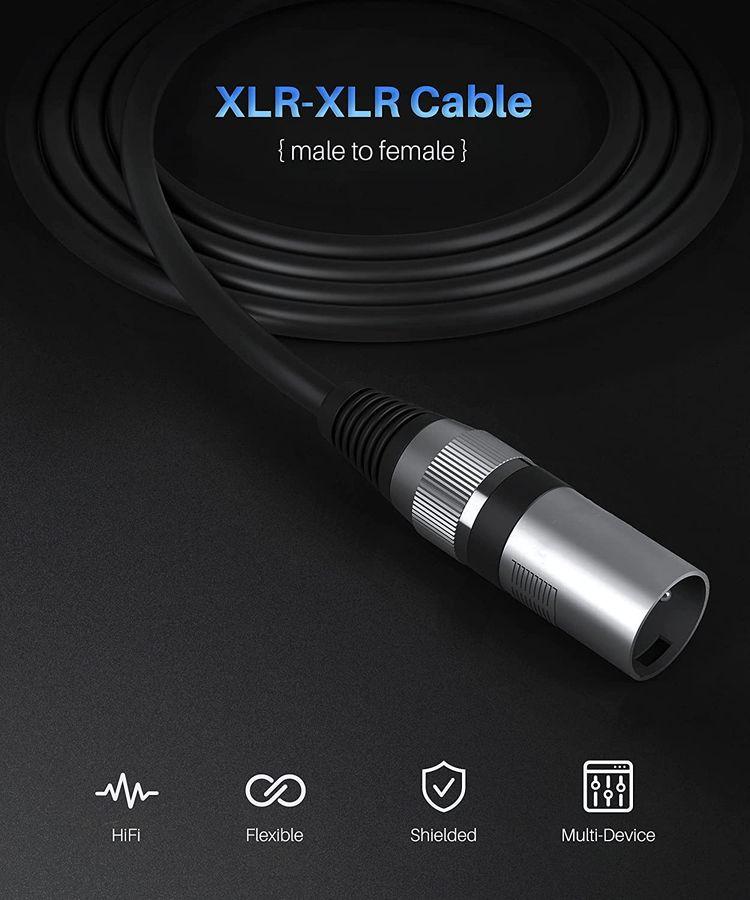 Аудио-кабель XLR (для микрофона, гитары, инструментов), M-F, black, 5 метров 556343 - фото 8 - id-p225059246