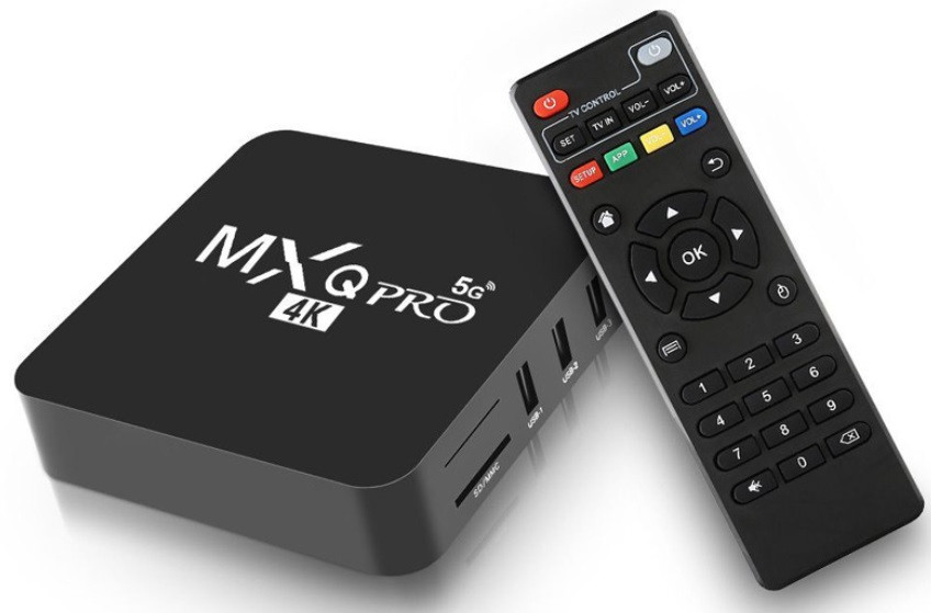 Цифровая приставка MXQpro 4K для ТВ - медиаплеер HDMI для цифрового телевидения Android v11.1, WI-FI - фото 1 - id-p225059251