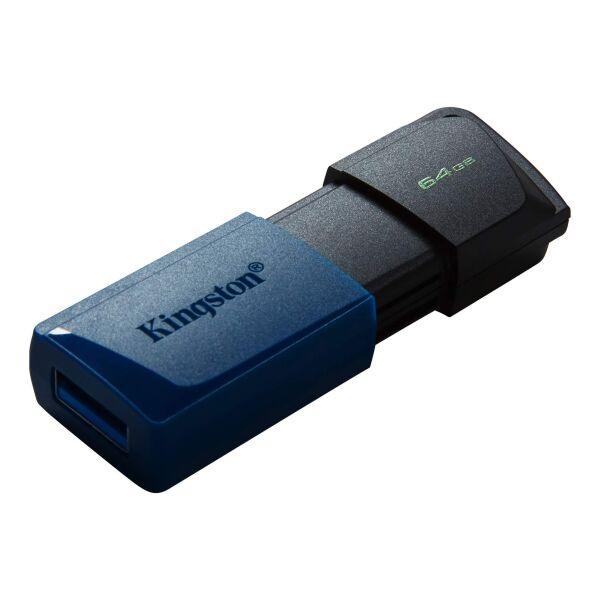 Флешка 64GB Kingston DataTraveler Exodia M (DTXM/64GB), USB 3.0, черно-синий 556572 - фото 1 - id-p225059257