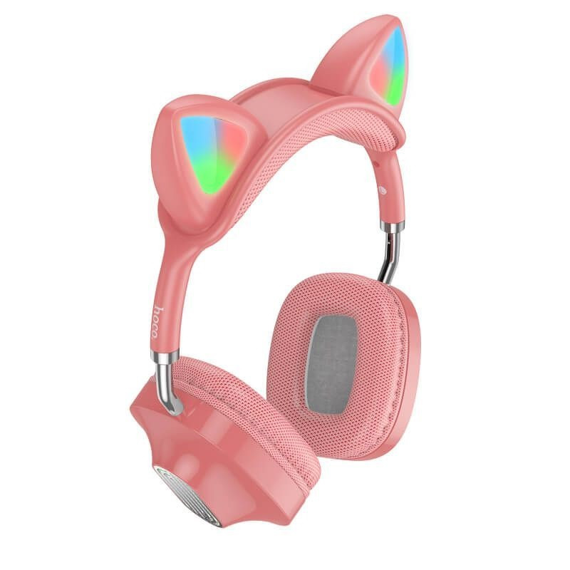 Беспроводные Bluetooth наушники HOCO ESD13, полноразмерные, "кошачьи ушки", розовый 556848 - фото 1 - id-p225059308