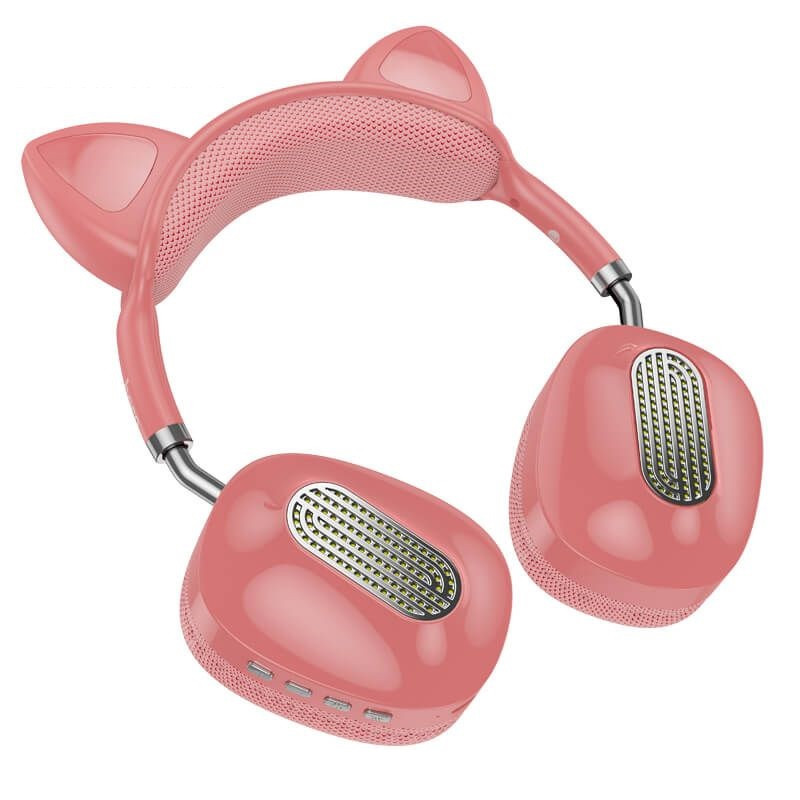 Беспроводные Bluetooth наушники HOCO ESD13, полноразмерные, "кошачьи ушки", розовый 556848 - фото 3 - id-p225059308