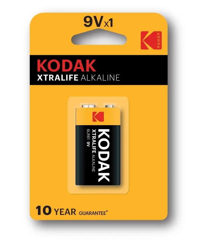 Батарейка - элемент питания KODAK Xtralife Alkaline Крона/9V/6LR61/1BP 556444 - фото 1 - id-p225059316