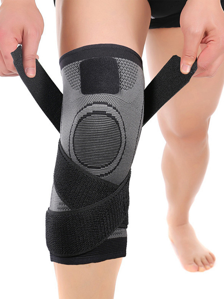 Фиксатор коленного сустава с лентами - регулируемый бандаж на колено - ортопедический эластичный наколенник - - фото 2 - id-p225059357