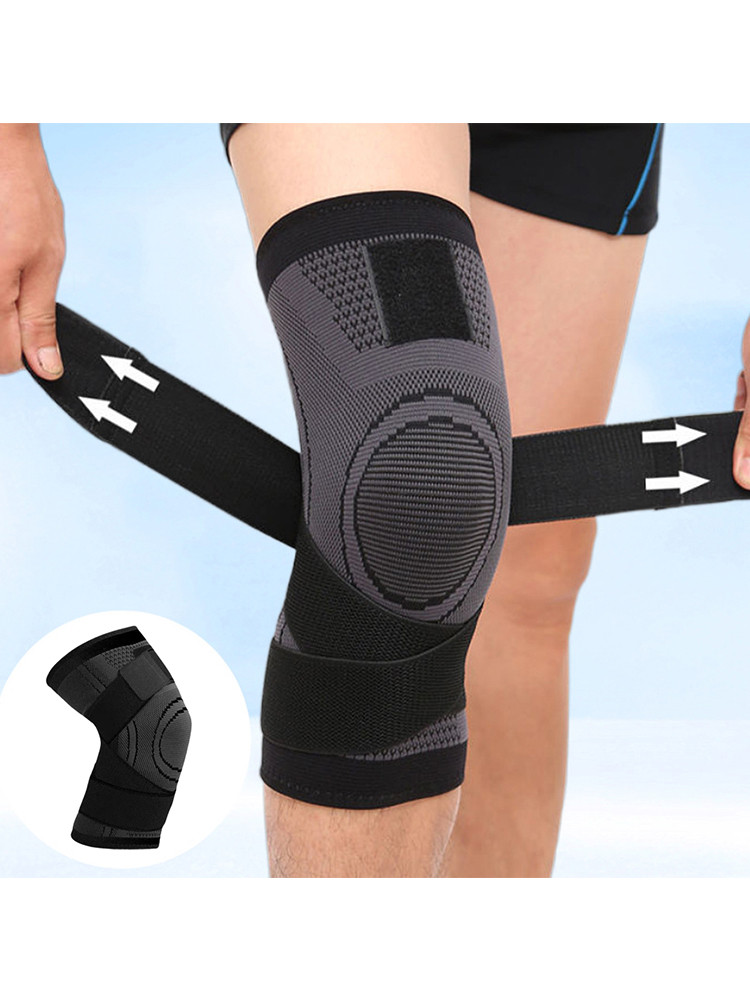 Фиксатор коленного сустава с лентами - регулируемый бандаж на колено - ортопедический эластичный наколенник - - фото 4 - id-p225059357