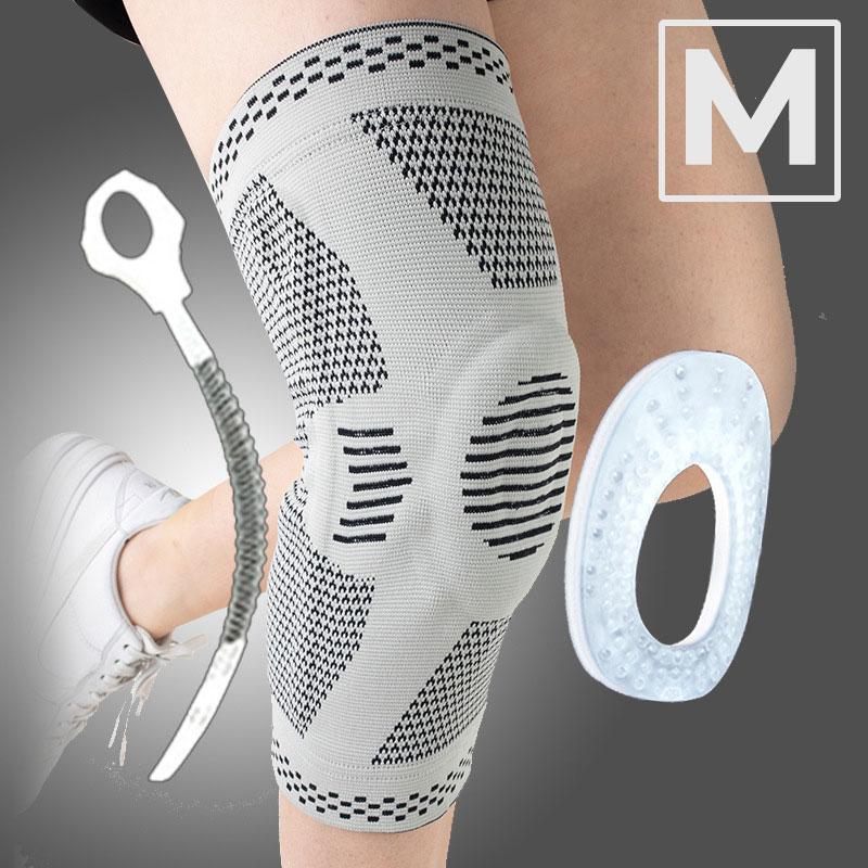 Фиксатор коленного сустава с силиконовой вставкой и пружинной опорой - бандаж на колено - ортопедический - фото 1 - id-p225059358