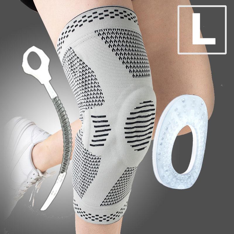 Фиксатор коленного сустава с силиконовой вставкой и пружинной опорой - бандаж на колено - ортопедический - фото 1 - id-p225059359
