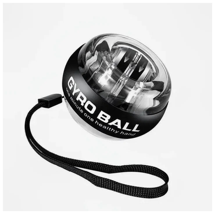 Кистевой гироскопический тренажер - силовой мяч для рук - пауэрбол GYRO BALL - эспандер, черный 557149 - фото 6 - id-p225059396