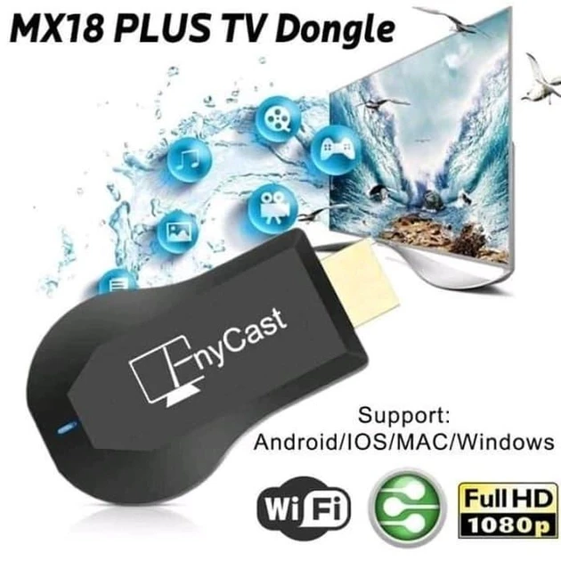 Адаптер - донгл - HDMI WiFi-приемник Anycast M18 Plus для подключения смартфона к телевизору, FullHD, - фото 4 - id-p225060151