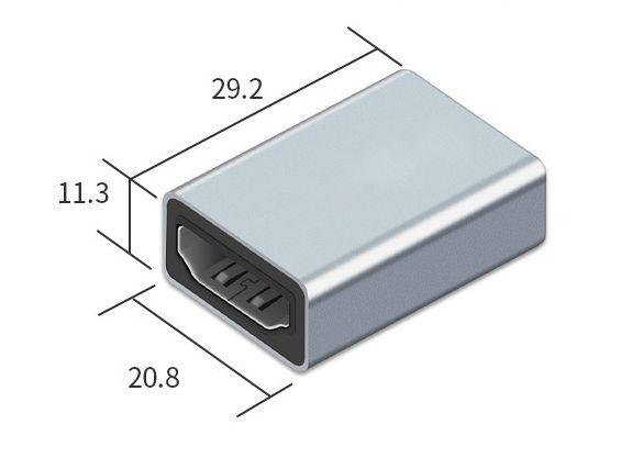 Адаптер - переходник HDMI - HDMI 2.0 4K, мама-мама, черный 556759 - фото 4 - id-p225060153