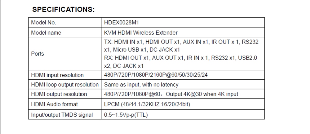 Адаптер - KVM-удлинитель HDMI 4K по Wi-Fi на 100 метров, черный 556210 - фото 9 - id-p225060171