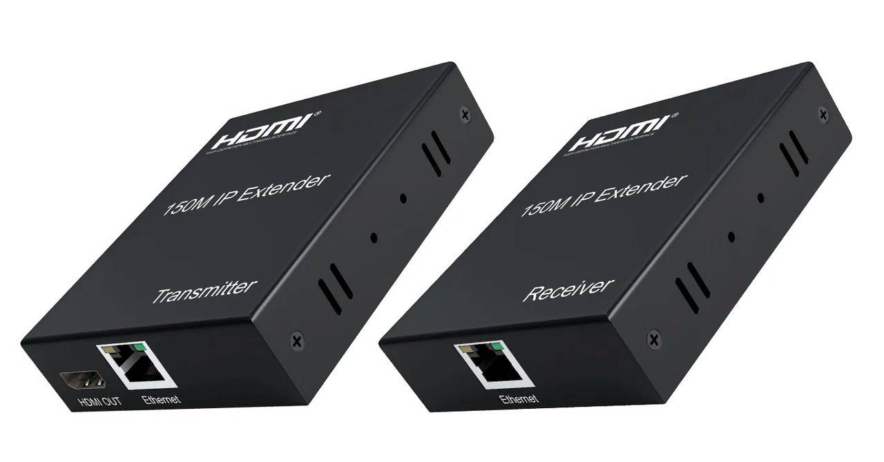 Удлинитель сигнала HDMI по витой паре RJ45 (LAN) до 150 метров, активный, FullHD 1080p, комплект, черный - фото 7 - id-p225060176