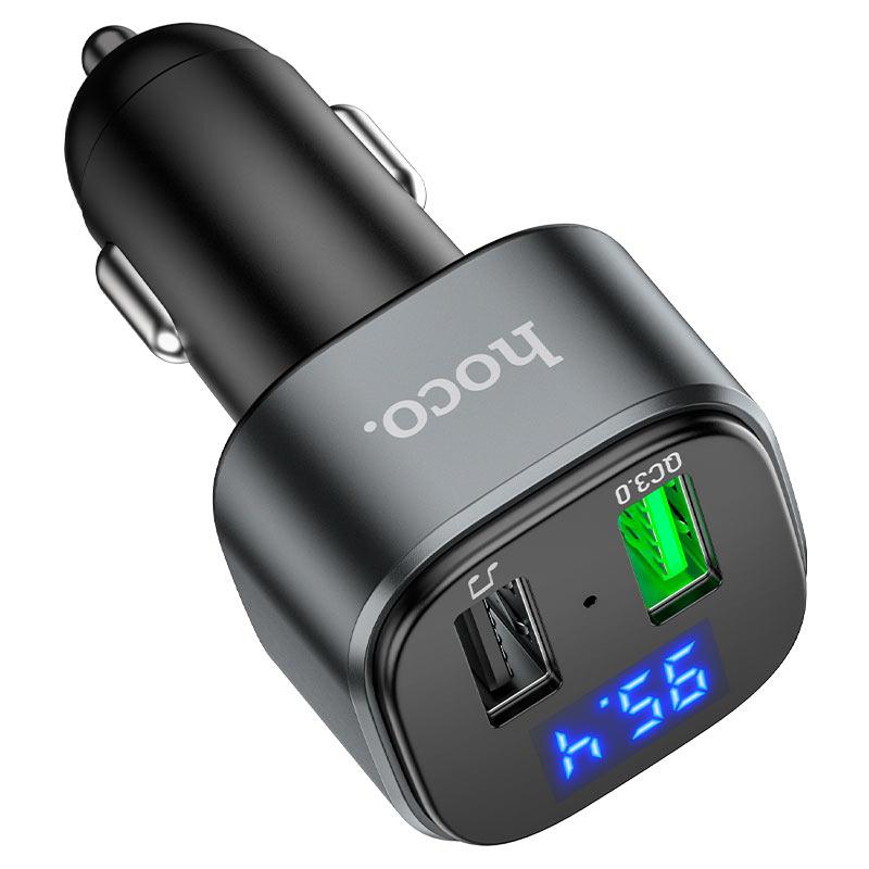 Автомобильный Bluetooth FM-проигрыватель - MP3 плеер HOCO E67, QC3.0, 1.5A, 2 USB, черный 556567 - фото 1 - id-p225059429