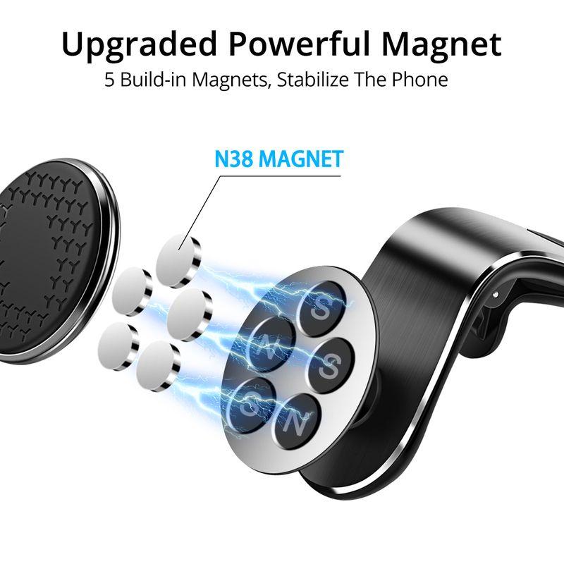 Автомобильный магнитный держатель для телефона MOD07 на воздуховод (дефлектор), черный 557229 - фото 4 - id-p225059444