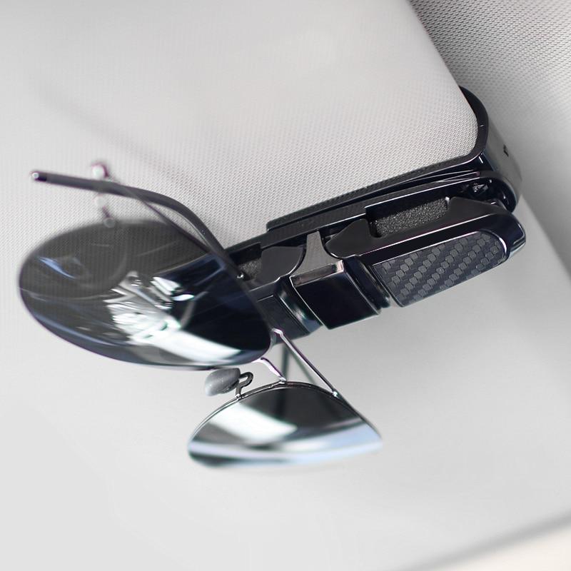Зажим - держатель для очков на солнцезащитный козырек автомобиля, 2 секции, серый 557019 - фото 2 - id-p225059453