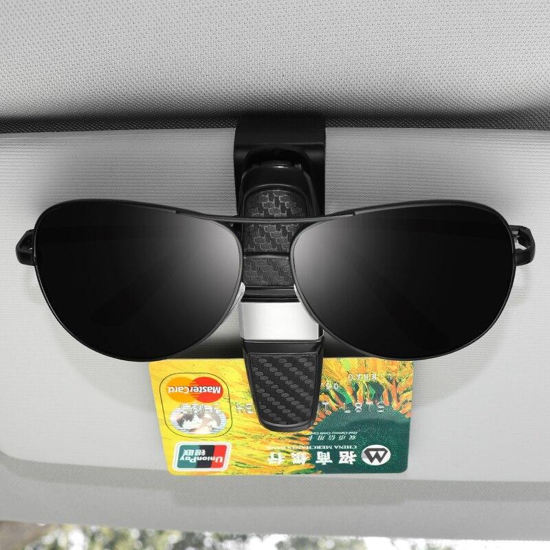 Зажим - держатель для очков на солнцезащитный козырек автомобиля, 2 секции, серый 557019 - фото 6 - id-p225059453