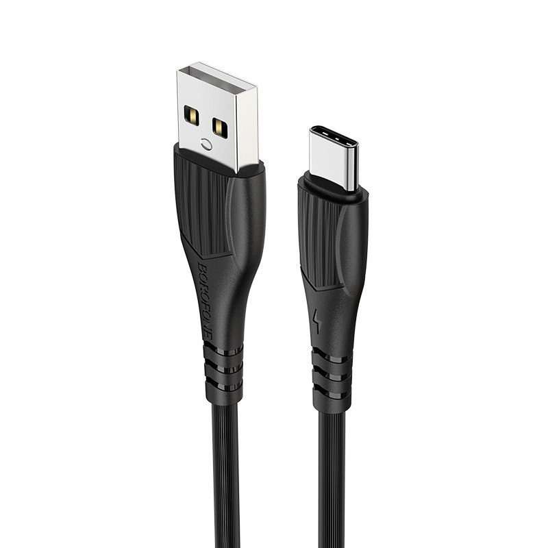 Зарядный USB дата кабель BOROFONE BX37 Type-C , 3.0A, 1м, черный 556236 - фото 3 - id-p225059469