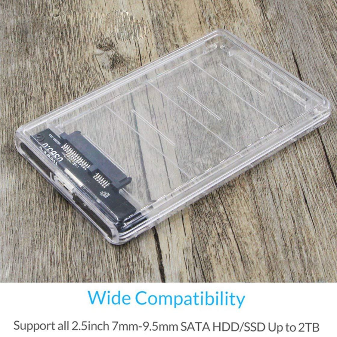 Внешний корпус - бокс SATA - MiniUSB - USB3.0 для жесткого диска SSD/HDD 2.5 , прозрачный 555630 - фото 5 - id-p225060227