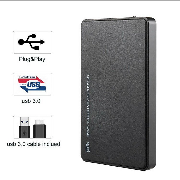 Внешний корпус - бокс SATA - MiniUSB - USB3.0 для жесткого диска SSD/HDD 2.5 , черный 555631 - фото 3 - id-p225060228