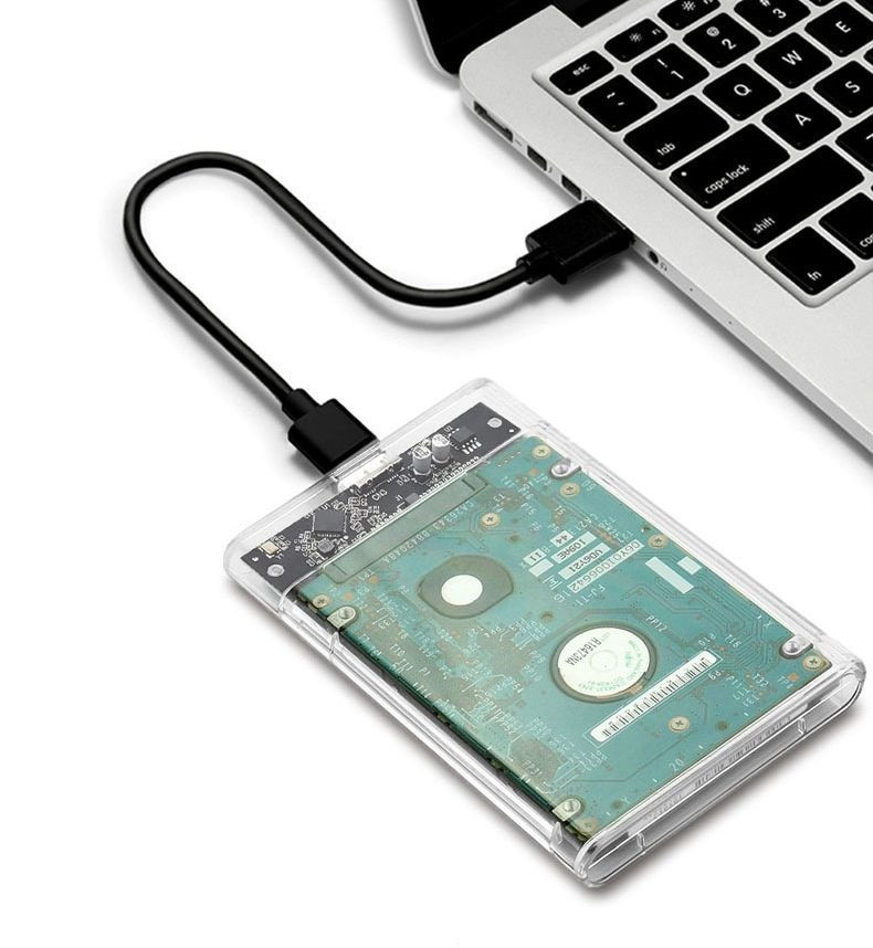 Внешний корпус - бокс SATA - USB3.1 Type-C для жесткого диска SSD/HDD 2.5 , прозрачный 556752 - фото 3 - id-p225060233