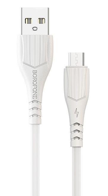 Зарядный USB дата кабель BOROFONE BX37 MicroUSB, 2.4A, 1м, белый 556395 - фото 1 - id-p225059476