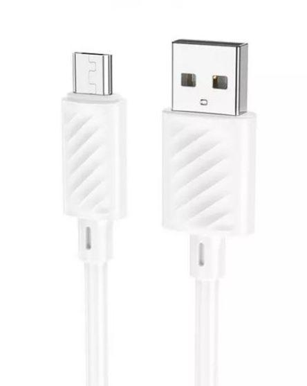 Зарядный USB дата кабель HOCO X88 MicroUSB, 2.4A, 1м, белый 556495 - фото 2 - id-p225059481