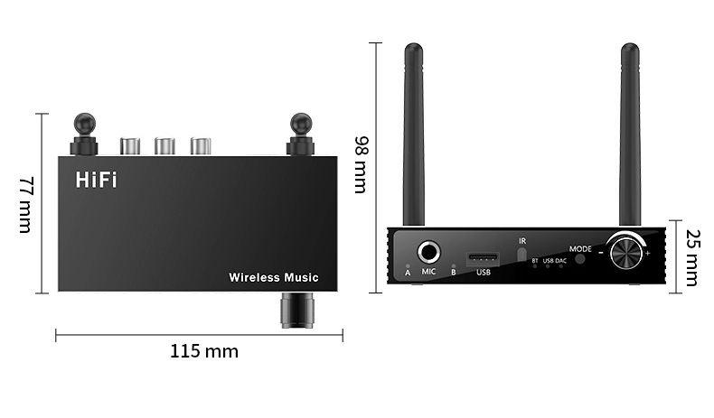 Караоке-приставка - аудио-преобразователь Hi-Fi Coaxial на jack 3.5mm (AUX) / RCA - ресивер Bluetooth 5.3, - фото 6 - id-p225060246