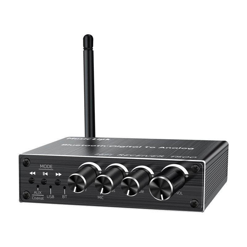 Караоке-приставка - аудио-преобразователь T500 Hi-Fi Coaxial на jack 3.5mm (AUX) / RCA - ресивер Bluetooth - фото 1 - id-p225060247