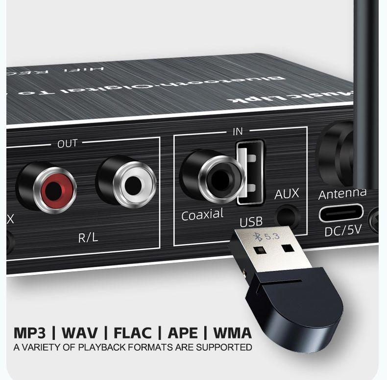 Караоке-приставка - аудио-преобразователь T500 Hi-Fi Coaxial на jack 3.5mm (AUX) / RCA - ресивер Bluetooth - фото 7 - id-p225060247