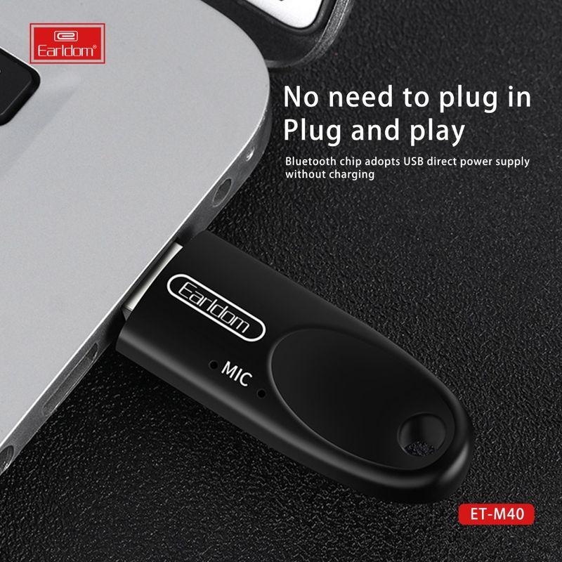 Адаптер с микрофоном для магнитолы автомобиля и смартфона - аудиоресивер USB Bluetooth v5.0 ET-M40, - фото 7 - id-p225060248