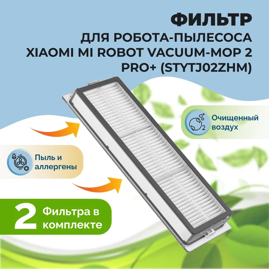 Фильтры для робота-пылесоса Dreame Xiaomi Mi Robot Vacuum-Mop 2 Pro+ (STYTJ02ZHM), 2 штуки 558109 - фото 1 - id-p225059506