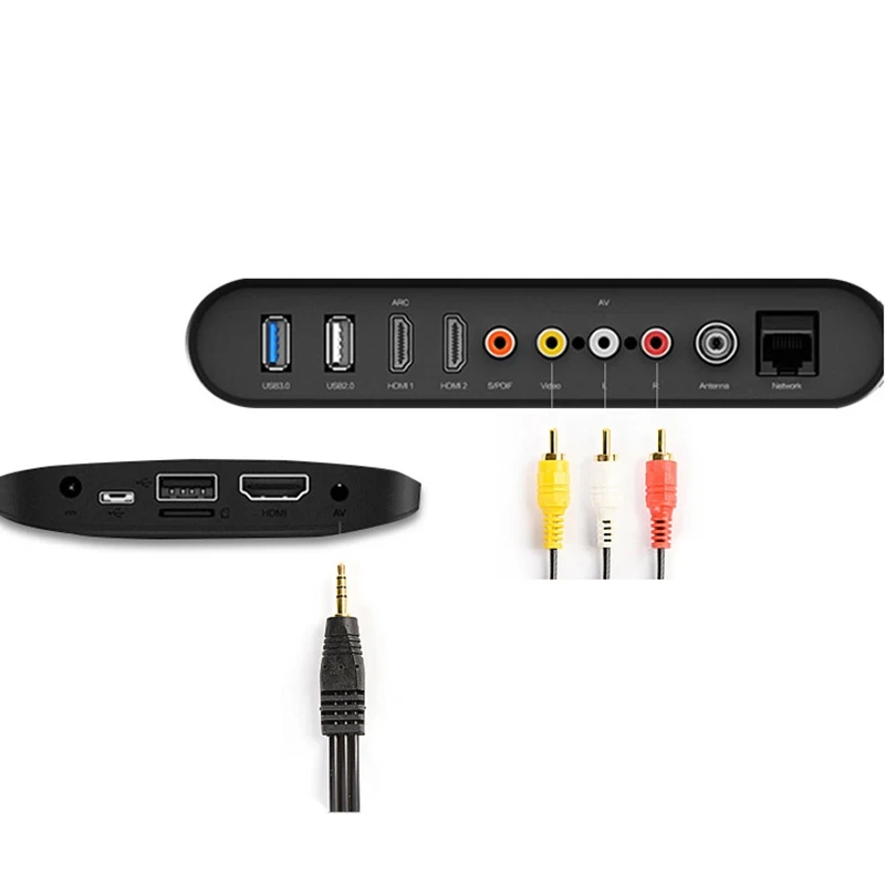 Кабель 3x RCA (AV) - jack 3.5mm (AUX) 18мм, папа-папа, 1 метр, черный 556803 - фото 4 - id-p225060290