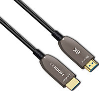 Кабель HDMI v2.1 Optical UltraHD 8K 60Гц / 4K 120Гц, поддержка HDR, ARC, 48 Гбит/с, 30 метров, черный 556795