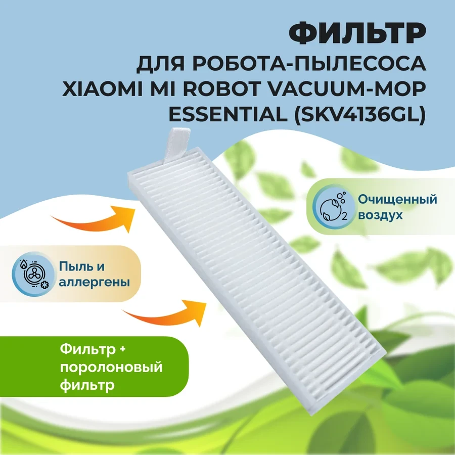 Фильтр для робота-пылесоса Xiaomi Mi Robot Vacuum-Mop Essential (SKV4136GL) 558516 - фото 1 - id-p225059542