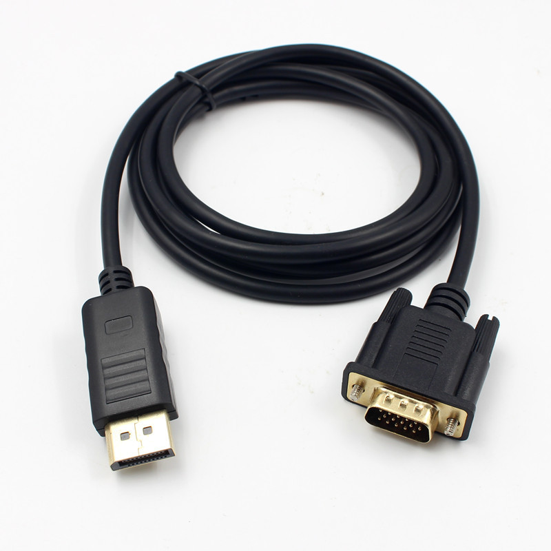 Кабель DisplayPort - VGA, FullHD 1080p, папа-папа, 1,8 метра, черный 555983 - фото 3 - id-p225060336