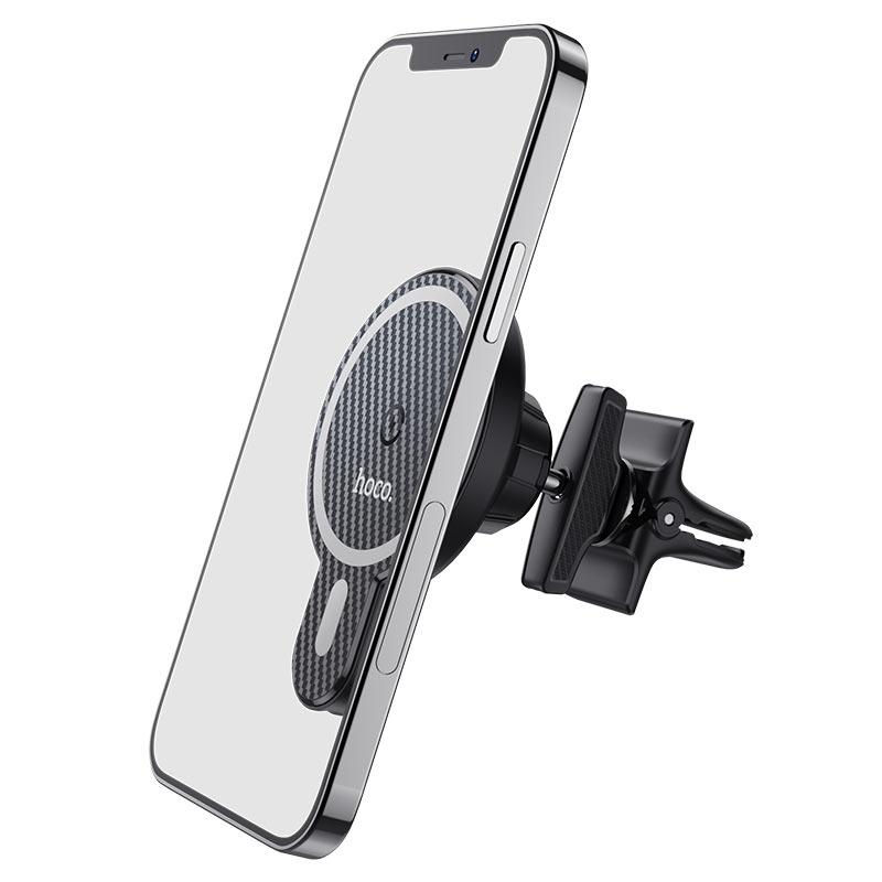 Автомобильный магнитный держатель для телефона на воздуховод HOCO CA85, черный 556069 - фото 2 - id-p225060457