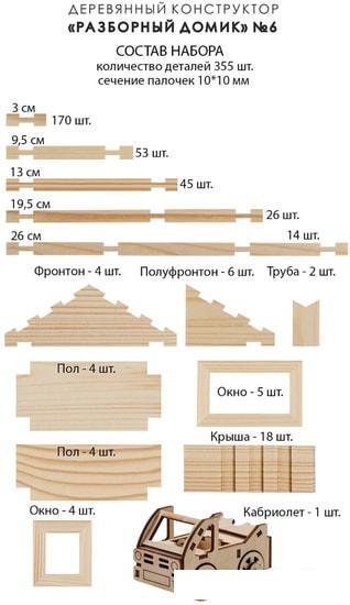 Сборная модель Лесовичок Разборный домик №6 - фото 4 - id-p224534872