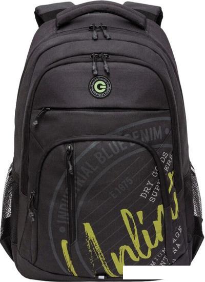 Городской рюкзак Grizzly RU-336-3 (черный/салатовый) - фото 1 - id-p224841850