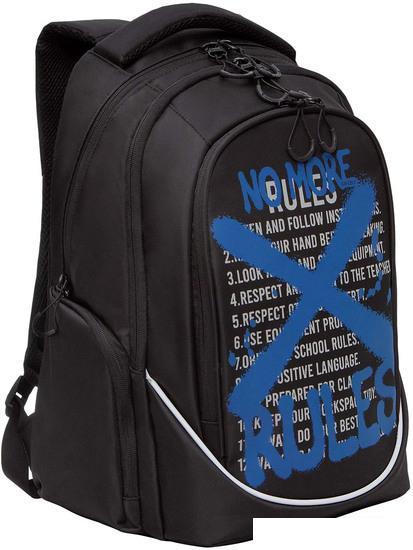 Школьный рюкзак Grizzly RU-335-2 (черный/синий) - фото 1 - id-p224841907