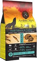 Сухой корм для собак Ambrosia Senior & Sterilized Mini Breeds Fresh Salmon & Turkey (для пожилых,